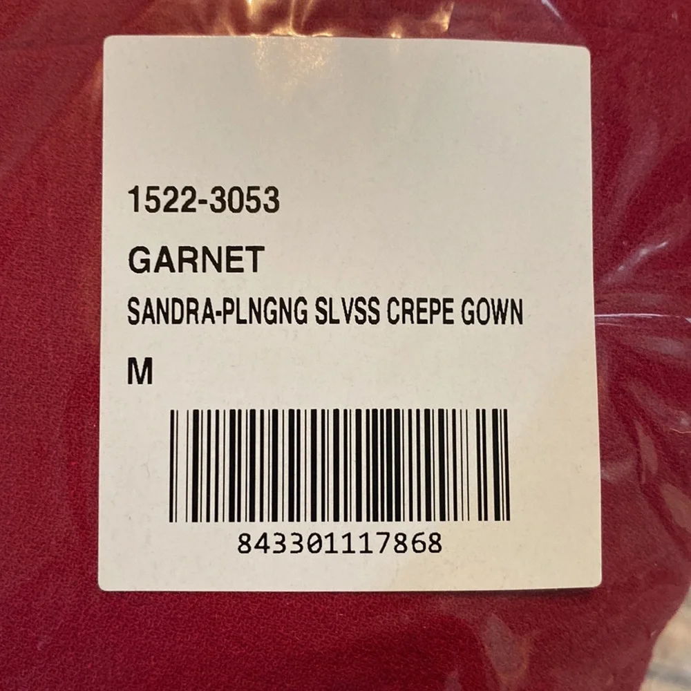 Dress the Population Sandra Plunging V-Neck Sleeveless Crepe Gown - Picture 6 of 6